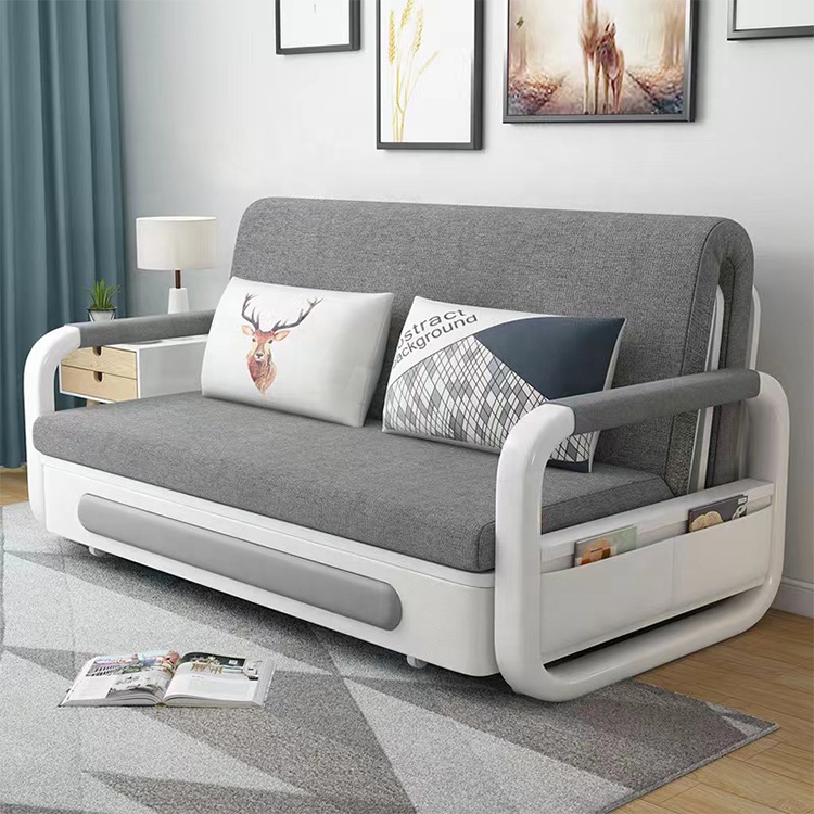 Modern multi-function wooden folding sofa cum bed
