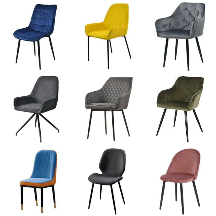 modern luxury dining chairs with metal legs black gold