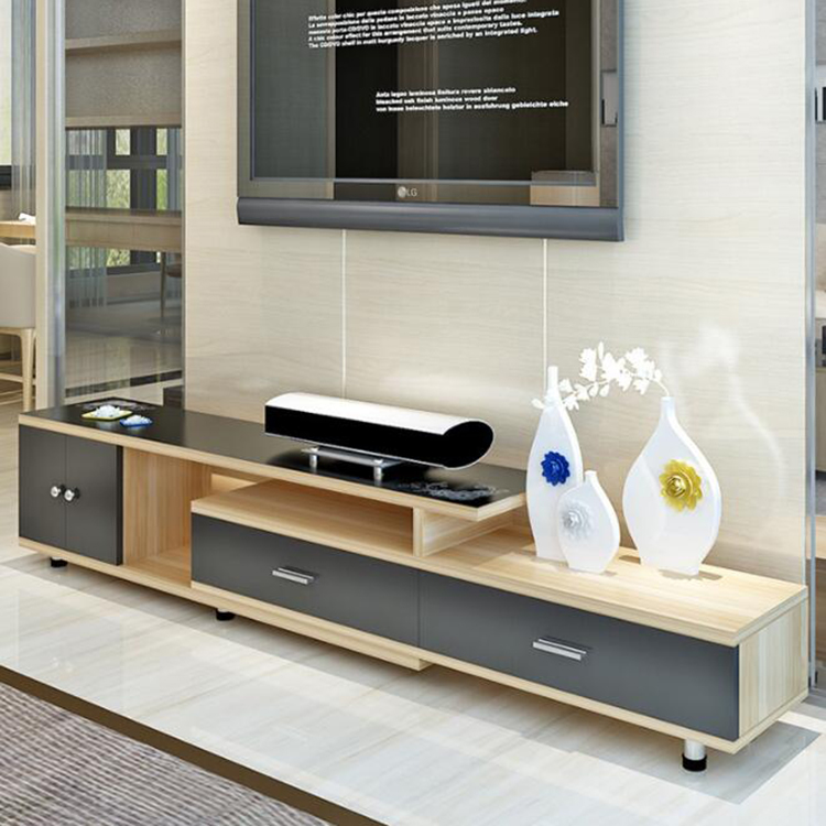New Tempered Glass TV Table Simple Fashion TV Cabinet With Drawer
